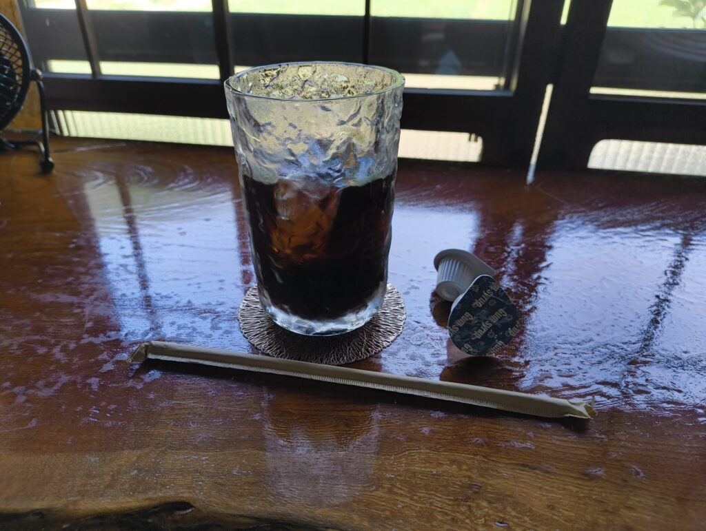 cafeひめゆりのアイスコーヒー