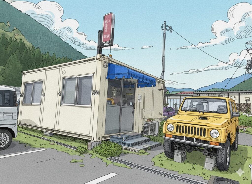 ケーキ喫茶niwa外観のイラスト