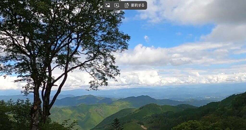 美しい山頂からの景色