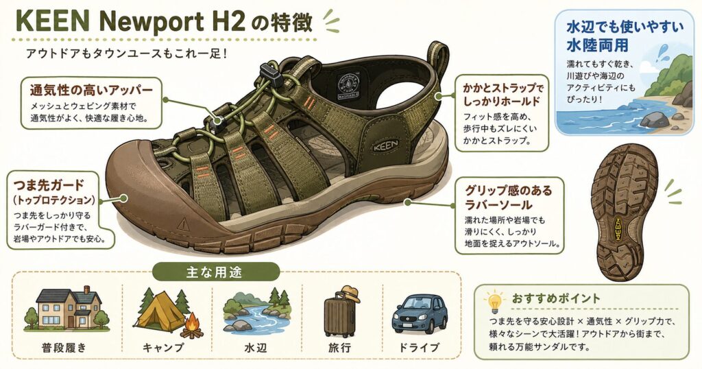 サンダルの機能の図解