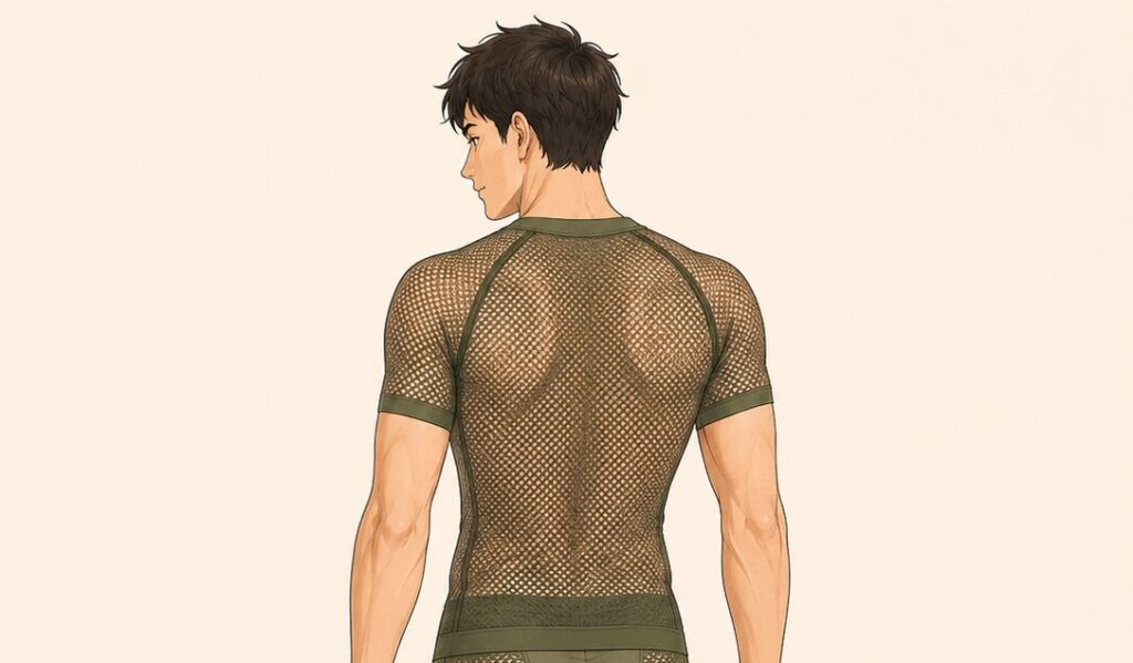 ドライナミックを着用している男性のイラスト